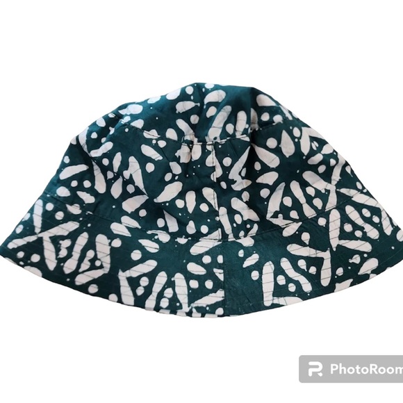 NWT Men's MEJI MEJI Green/White Lagos Cotton Bucket Hat One Size - Picture 7 of 10